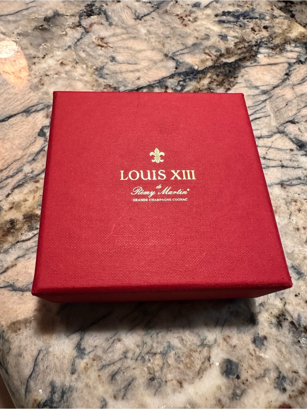Louis XIII Red Gift Box with Gold Logo and Wine Stopper
